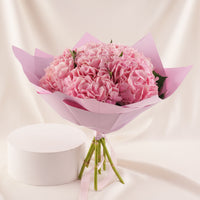 Pink Hydrangea Dream Flowers n Labubu Cake