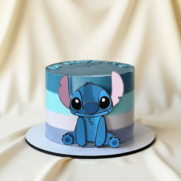 Classic Blue Stitch Cake