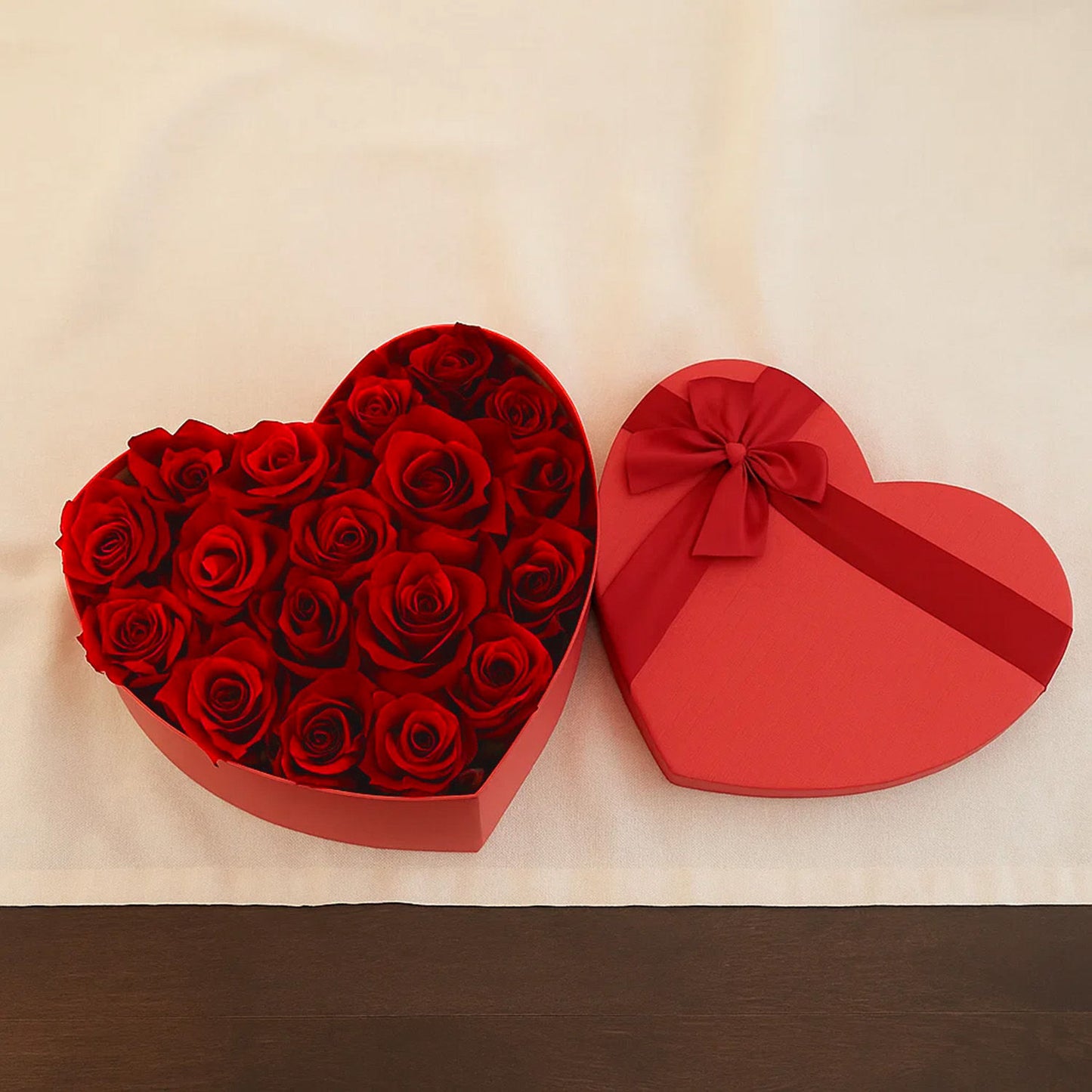 Premium Red Rose Heart Box