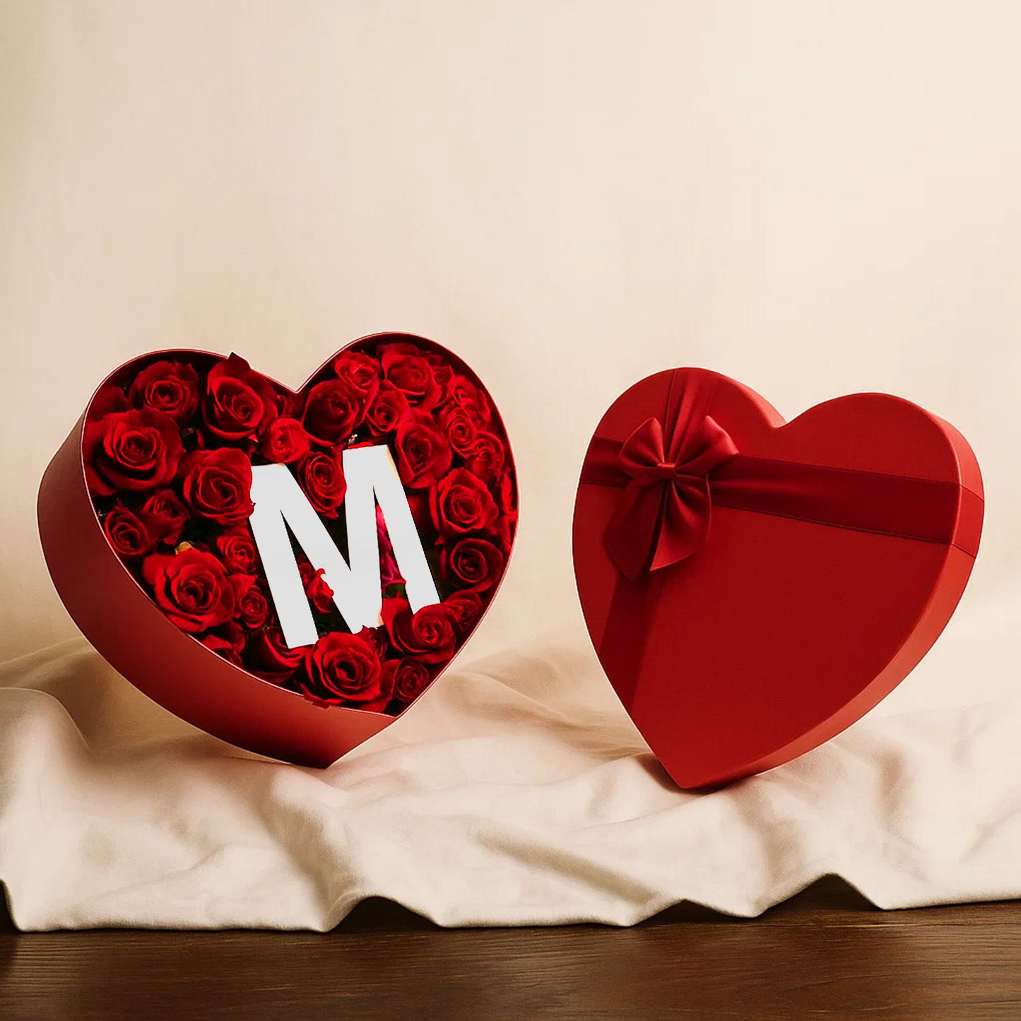 Premium Red Rose Heart Box