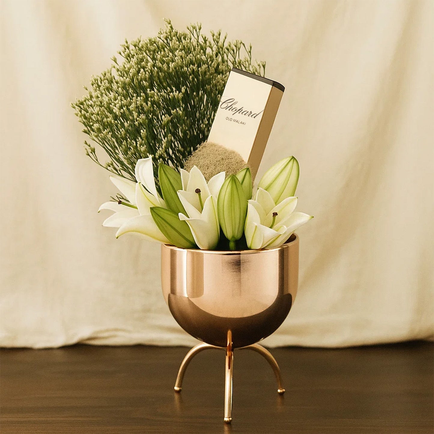 Lily Vase With Chopard Oud Perfume n Bostani Chocolate