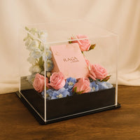 Rose n Delphinium with Titan Watch For Her