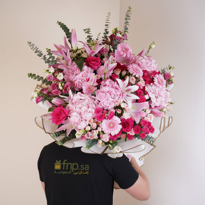 Pink Grandeur Bloom Flower Bouquet