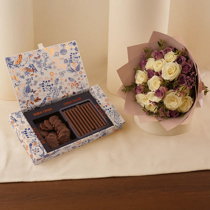 MUNIKH Sticks Chocolate n Roses Flower Bouquet