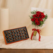 La Merna Chocolate Box n Red Roses Flower Bouquet