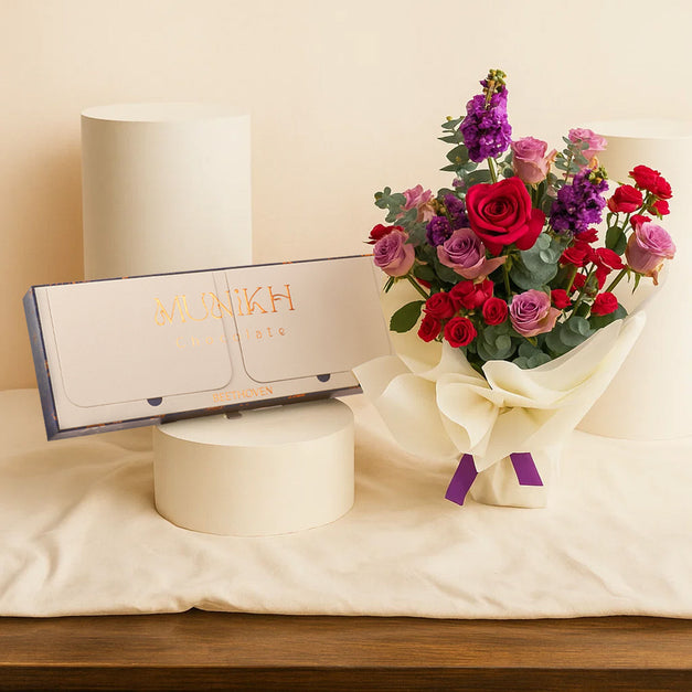 MUNIKH Beethoven Chocolate Box n Flower Bouquet