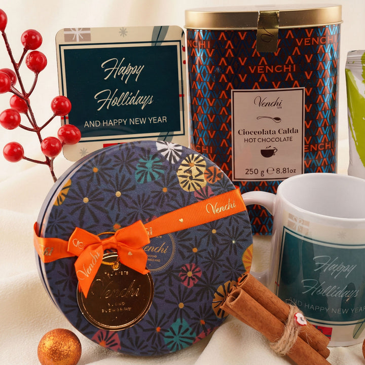 Hot Cocoa Chocolates Pretzels New Year Hamper