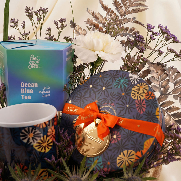 Venchi Chocolate with Feel Good Tea n Flower Tray