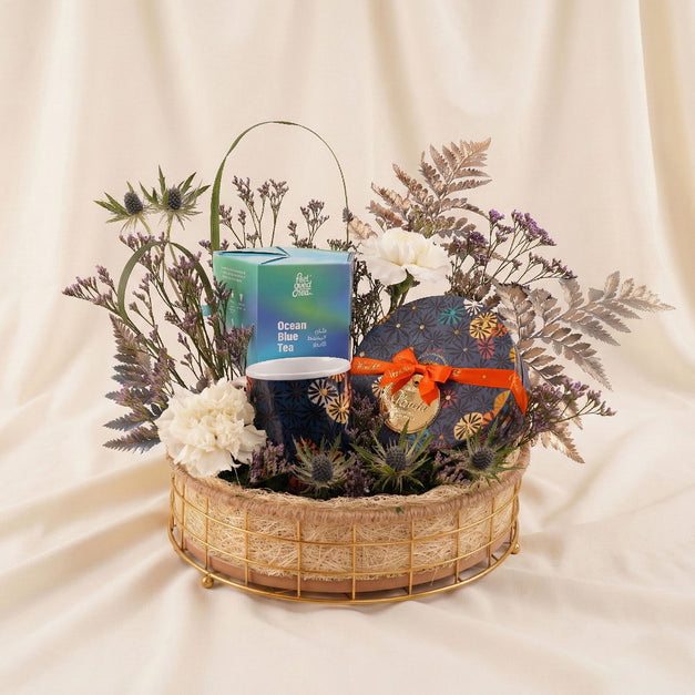 Venchi Chocolate with Feel Good Tea n Flower Tray