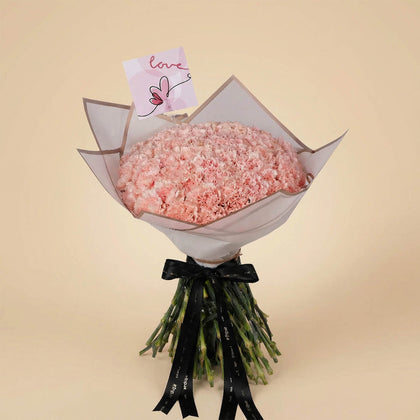 باقة ورد قرنفل الفالنتاين | 75 وردة