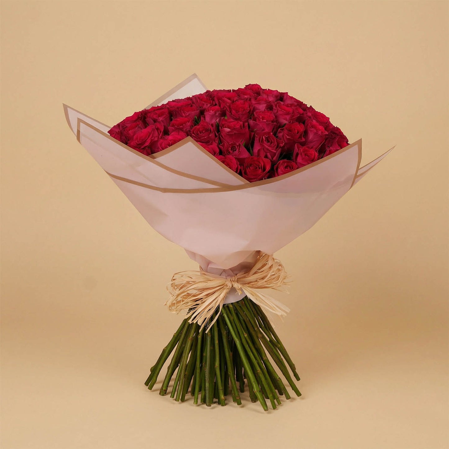 بوكيه ورد الفالنتاين | 75 وردة فوشي