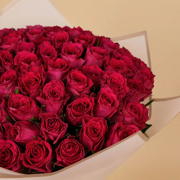 بوكيه ورد الفالنتاين | 75 وردة فوشي