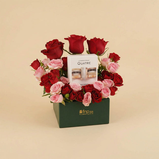 Boucheron Quatre Perfume For Her n Flower Box