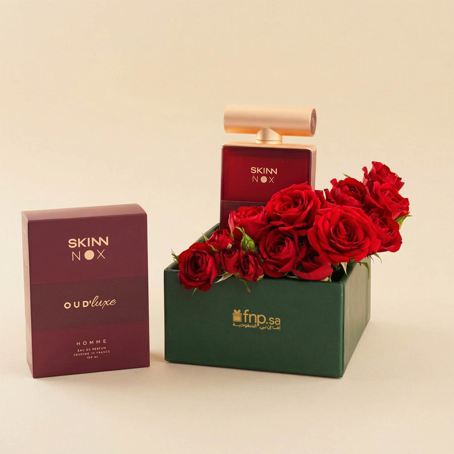 عطر سكين نوكس عود للرجال مع ورد احمر