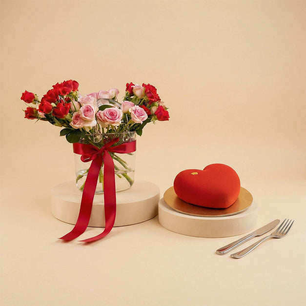 Blush & Red Love Vase