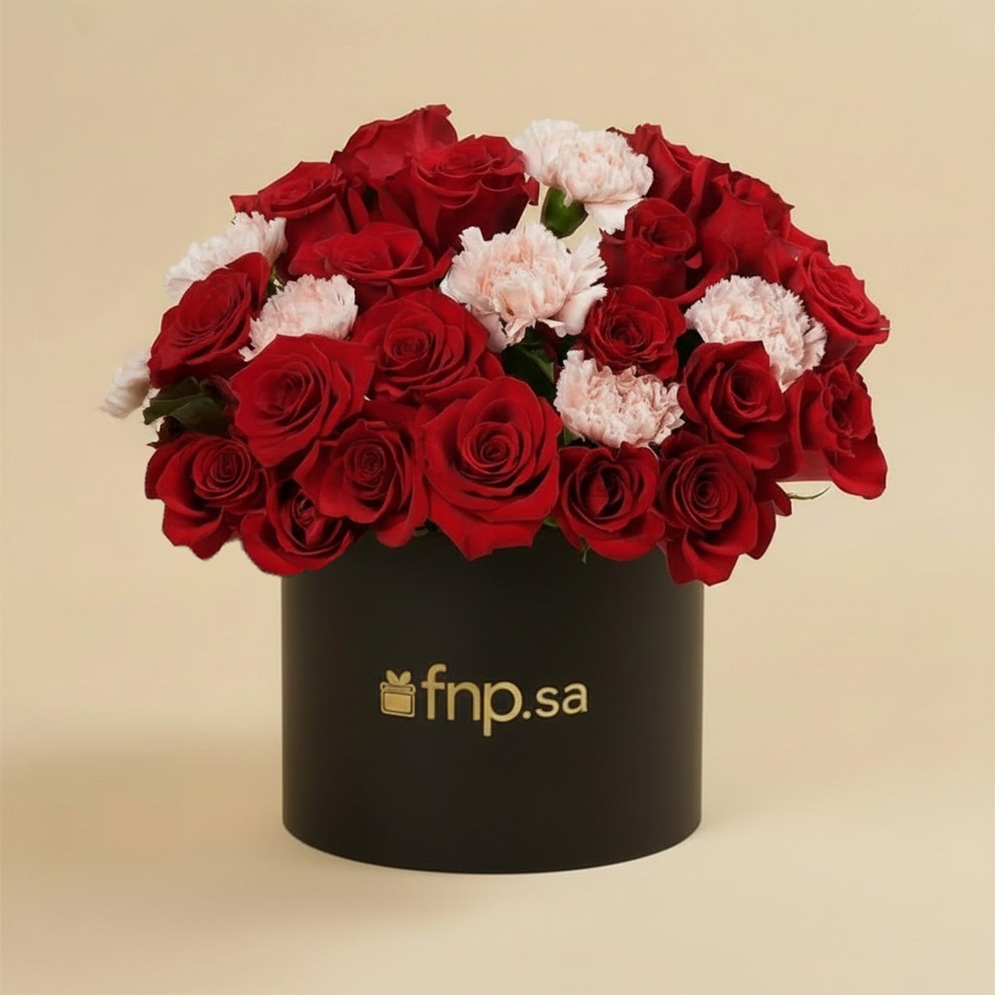 Icon of Love Red Roses n Carnation Flower Box