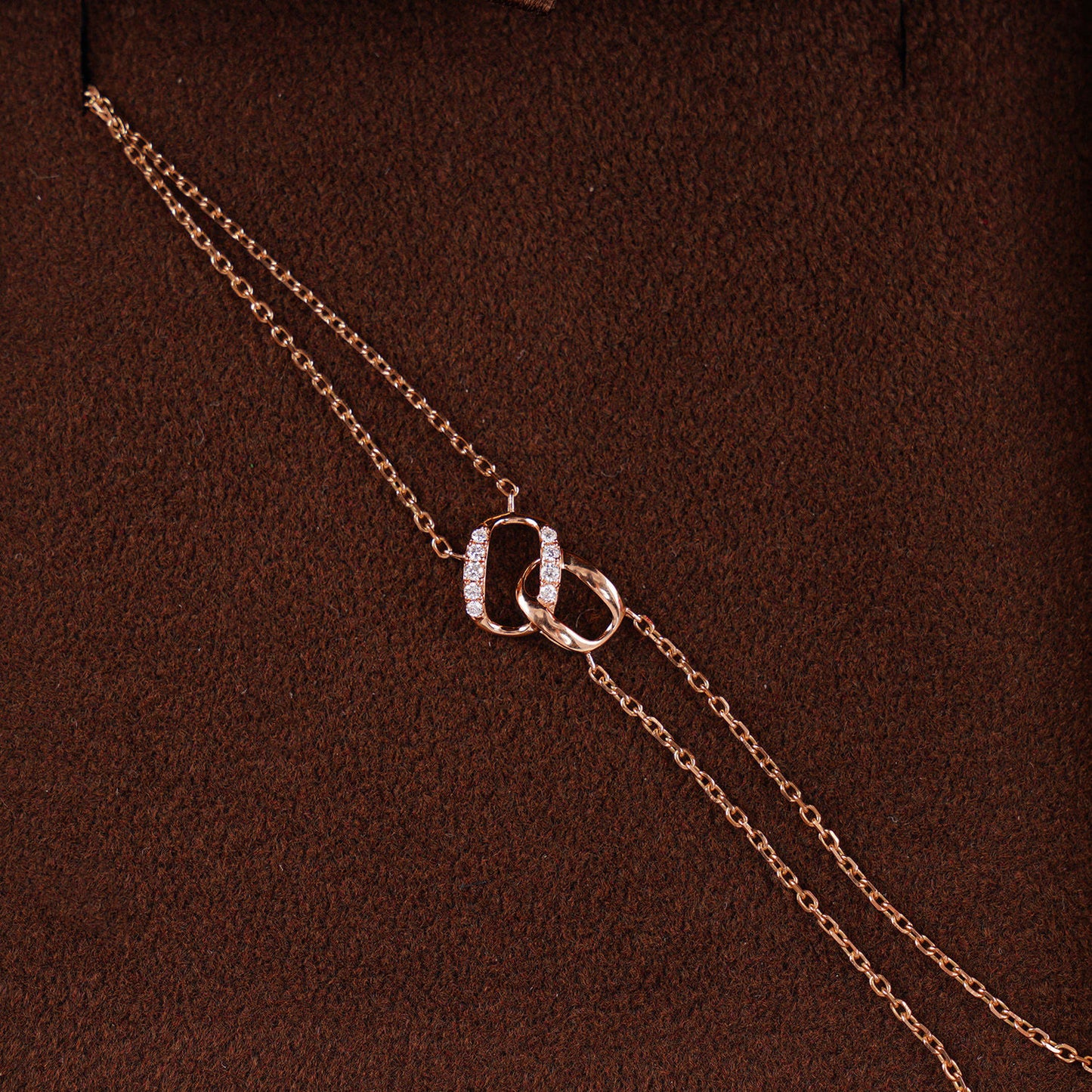 KOOHEJI Gold & Diamond Bracelet with Valentine Roses