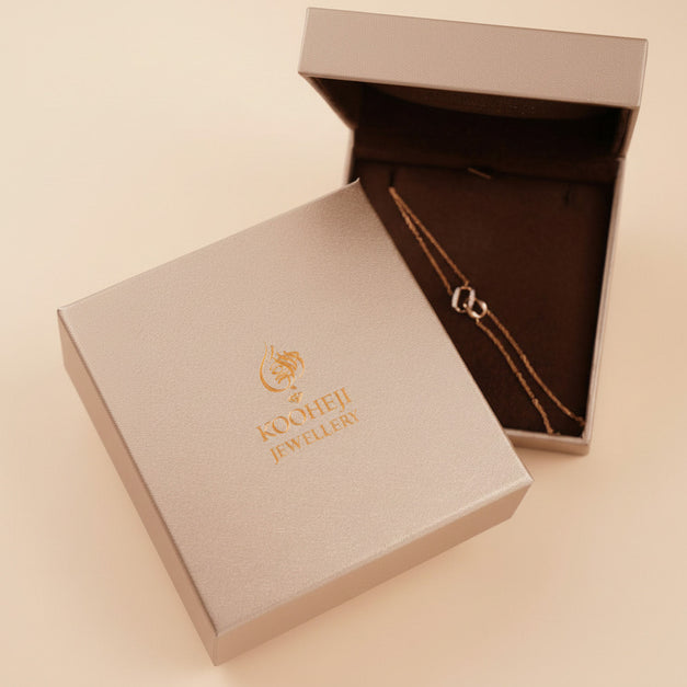 KOOHEJI Gold & Diamond Bracelet with Valentine Roses