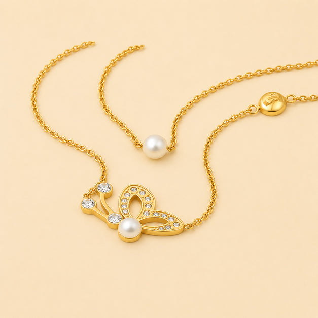 Cerruti 1881 Butterfly Earrings & Necklace Set for Her