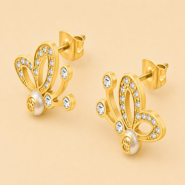 Cerruti 1881 Butterfly Earrings & Necklace Set for Her