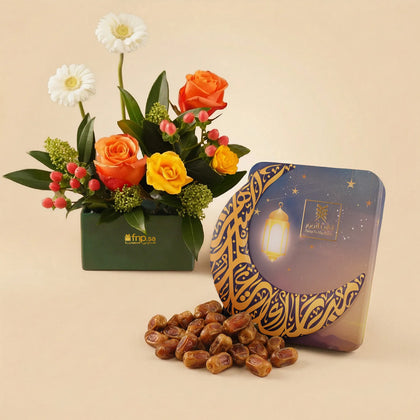 تمر سكري و صندوق زهور شهر رمضان