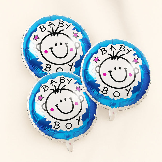 Baby Boy Balloons n Harmony Flower Vase