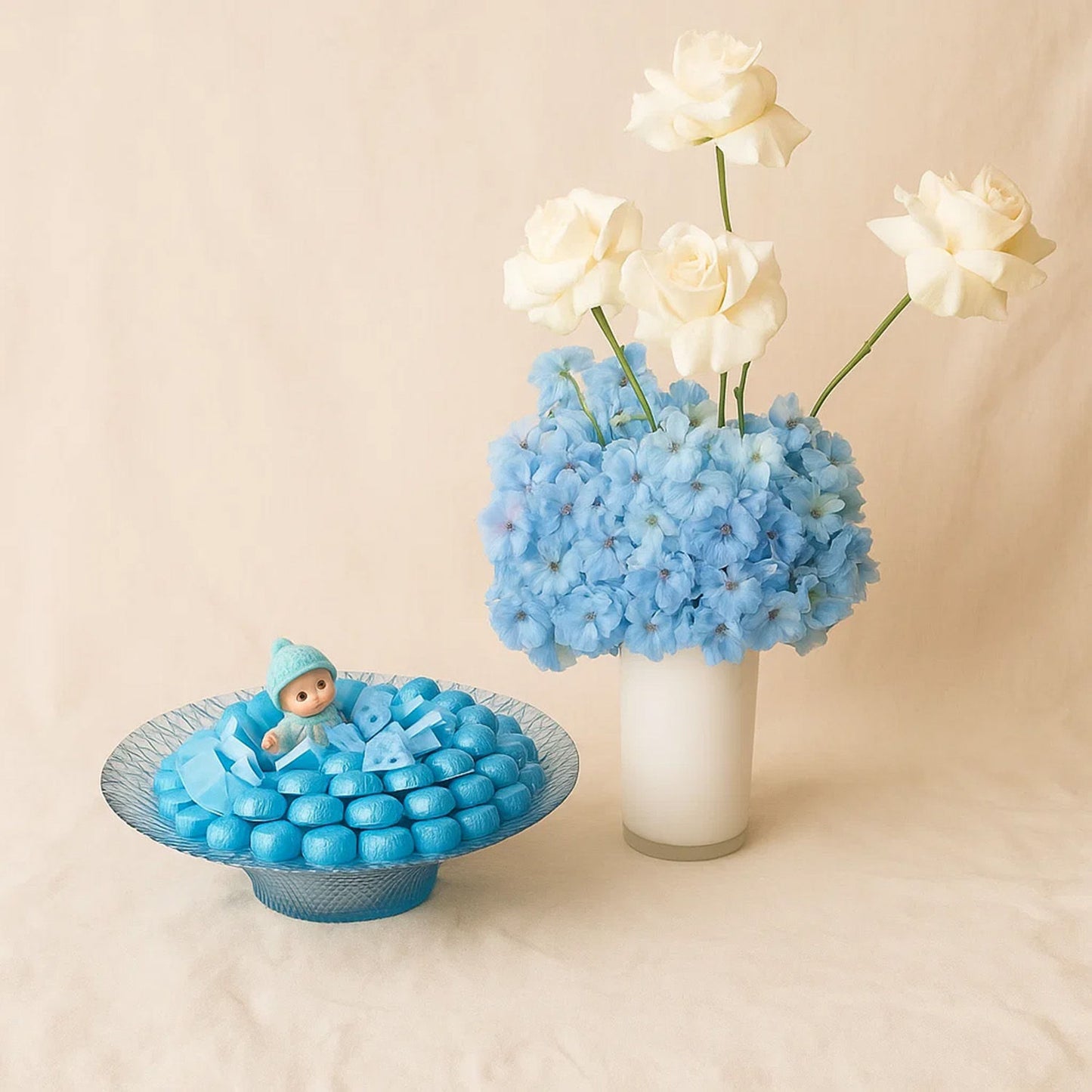 Baby Boy Congratulations Chocolates n Flower Vase