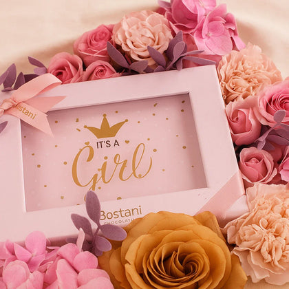 Baby Girl Bostani Chocolate Flower Box