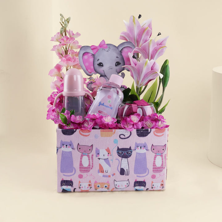 Baby Girl Chocolate n Flower Gift Box