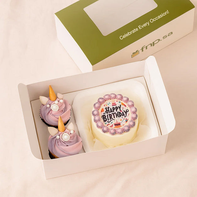 Birthday Unicorn Cake Box