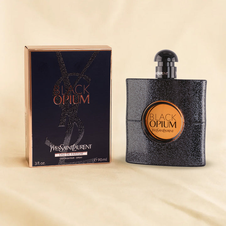 عطر بلاك اوبيوم نسائي و بوكس وردة حمراء
