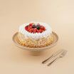 Strawberry Almond Flakes Cake