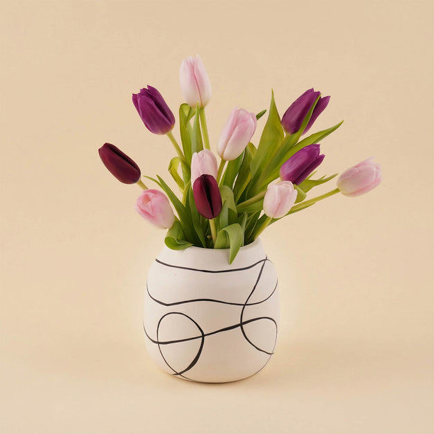 Pink & Purple Tulip Vase