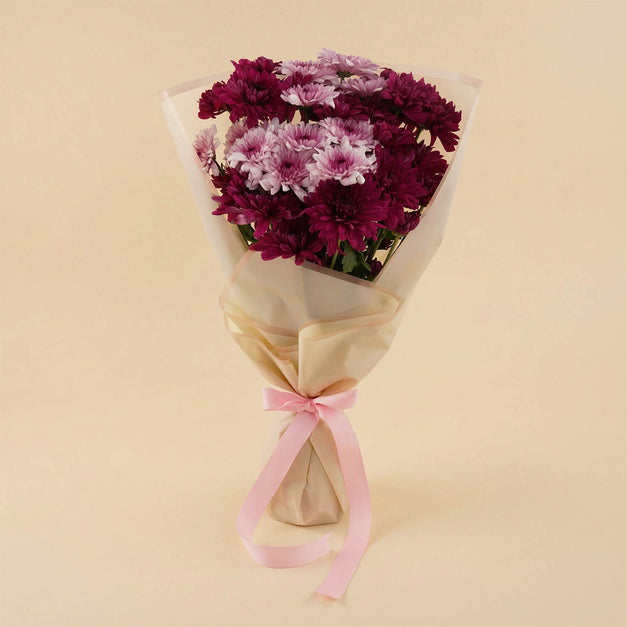 Chrysanthemums Flower Bouquet Gift Set for Her