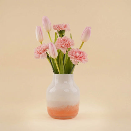 Pink Tulips & Carnations Vase