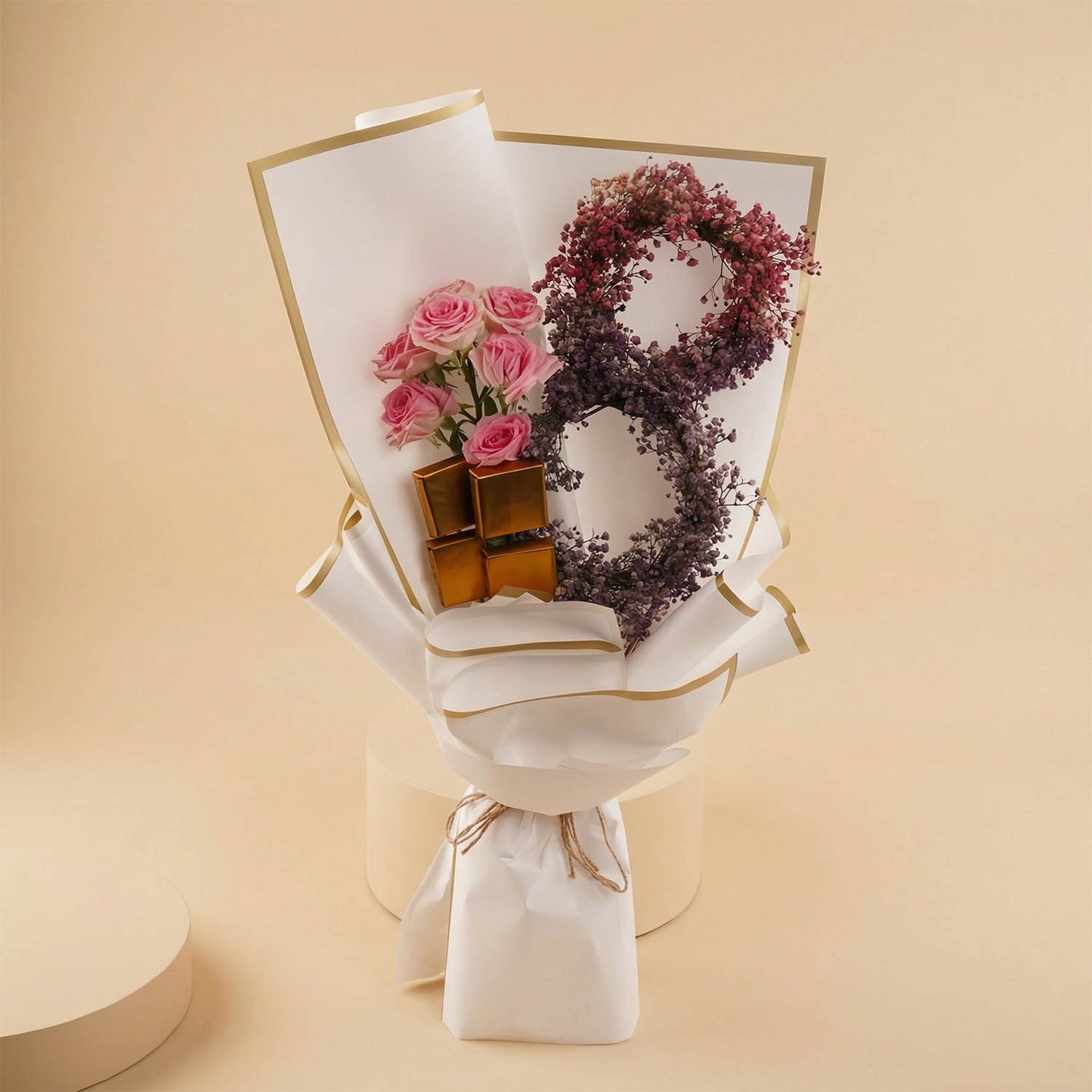 Queen of March Bouquet with Chocolate