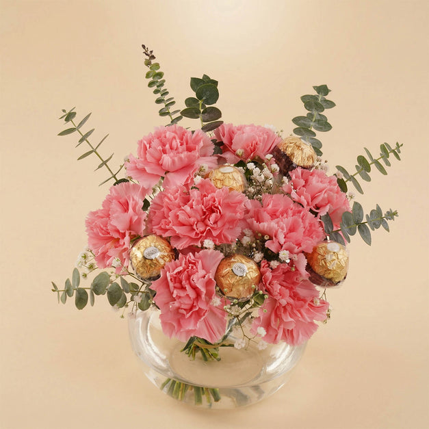 حلا المشاعر | قرنفل وردي مع شوكولاتة