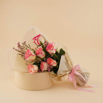 Classic Pink Rose Flower Bouquet