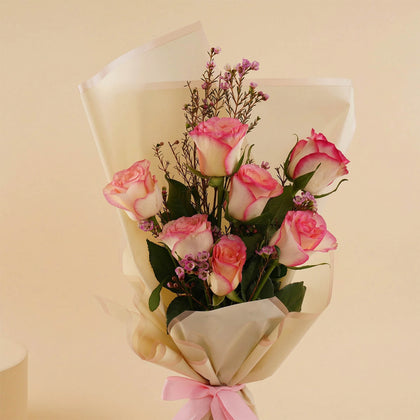 Classic Pink Rose Flower Bouquet