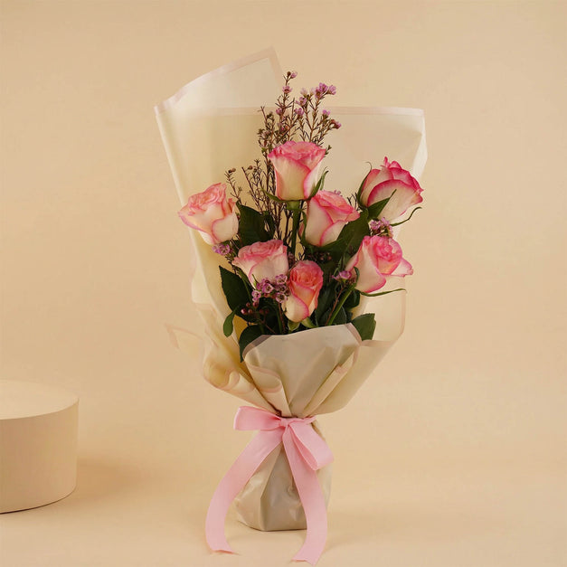 Classic Pink Rose Flower Bouquet
