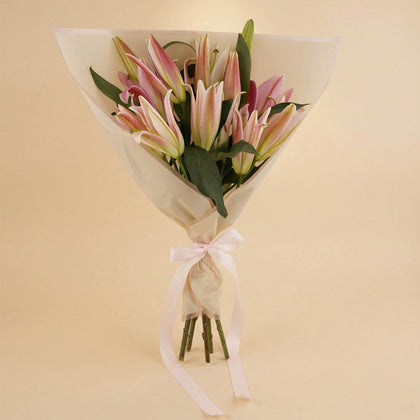Pink Lilies Flower  Bouquet