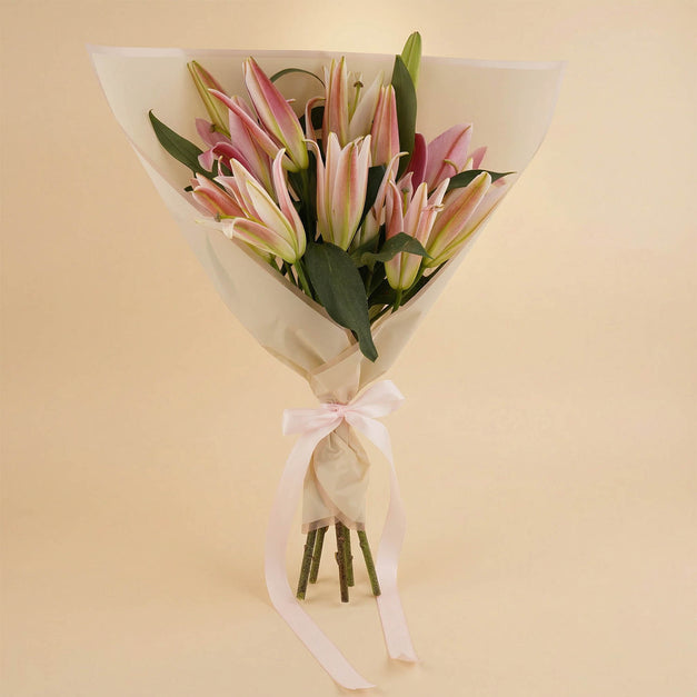 Pink Lilies Flower  Bouquet