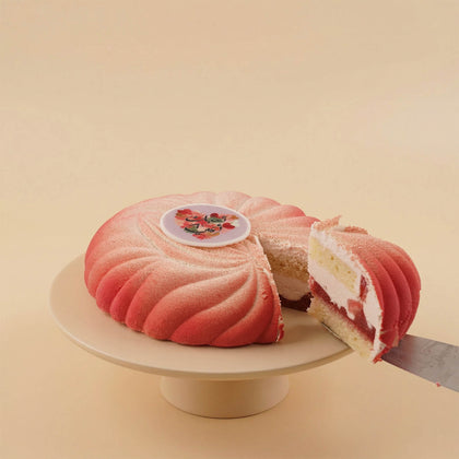 Decadent Strawberry  & Vanilla Mousse Cake