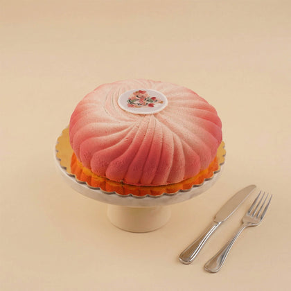 Decadent Strawberry  & Vanilla Mousse Cake