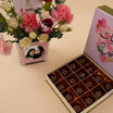 Customized Mothers Day Flower Vase with Chocolate