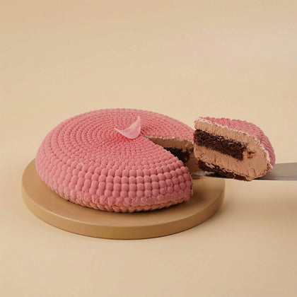 Luxury Pink Chocolate Mousse Cake