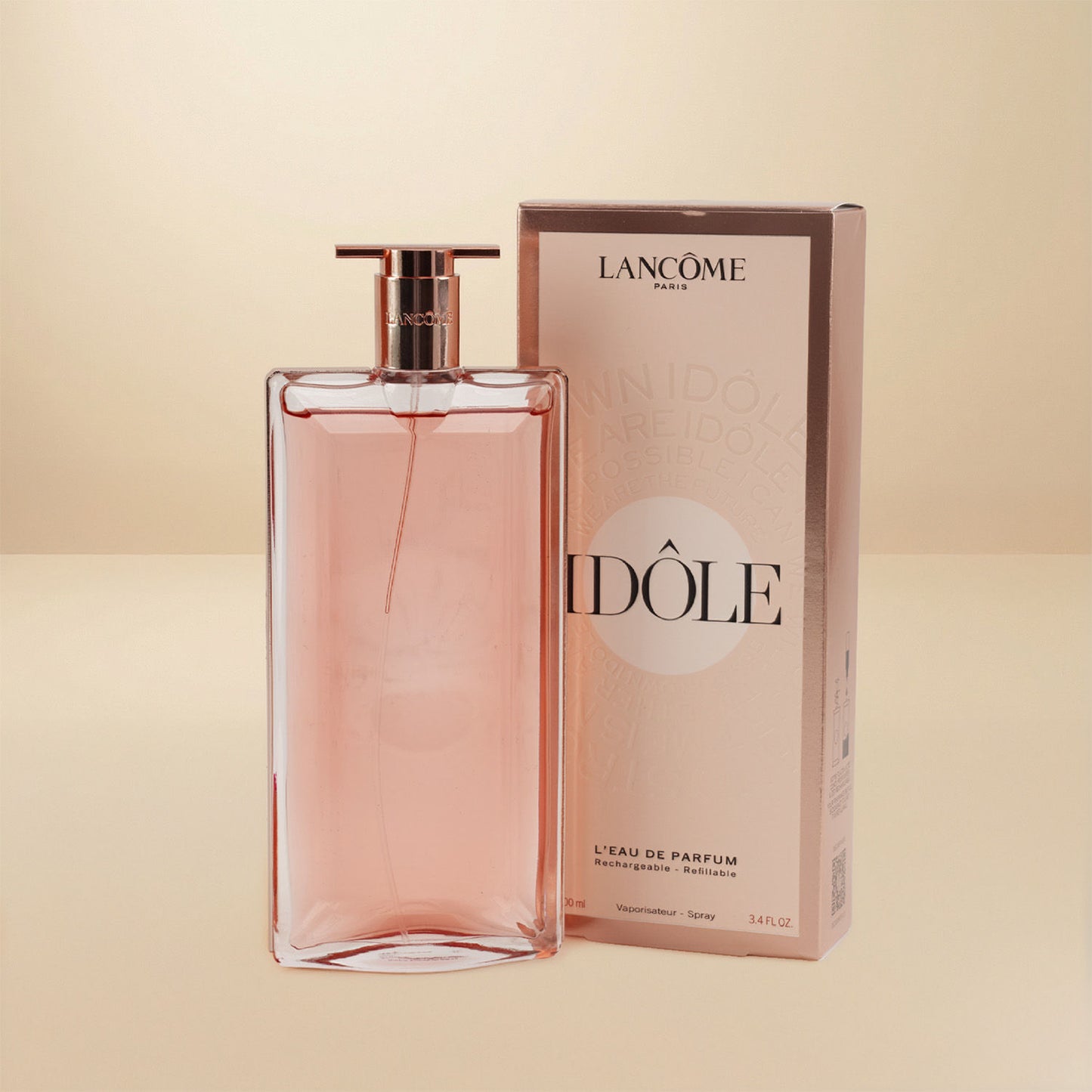 Pink Carnation Basket with Idole Le Grand Parfum For Women