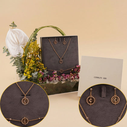 طقم مجوهرات شيروتي و علبة زهور