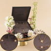 White Flower Stand with Cerruti Jewelry Set