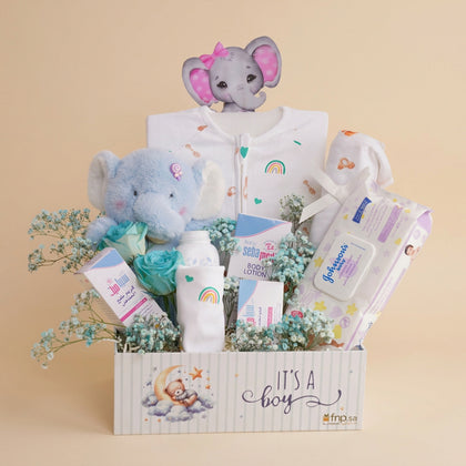 طقم هدايا استقبال مولود صبي | سحابة فرح